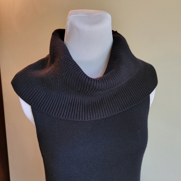 Michael Kors Small Black Knit Cowl Dress Tunic - Picture 3 of 3